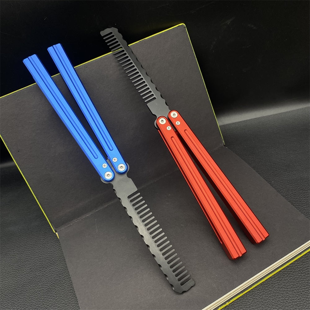 CNC Cutting High-End Balisong Comb Butterfly Knife Trainer - Tophatter Daily Deals
