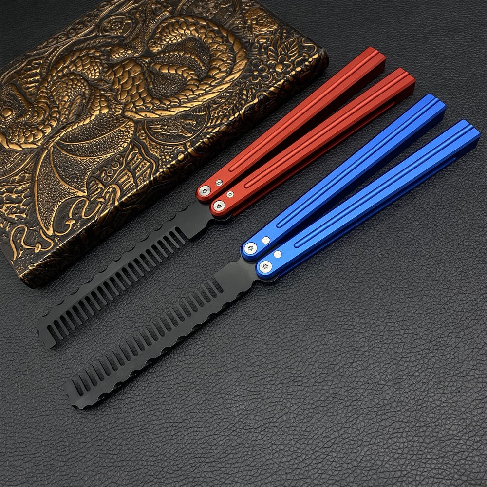 CNC Cutting High-End Balisong Comb Butterfly Knife Trainer - Tophatter Daily Deals