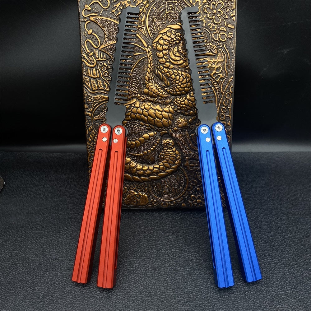 CNC Cutting High-End Balisong Comb Butterfly Knife Trainer - Tophatter Daily Deals