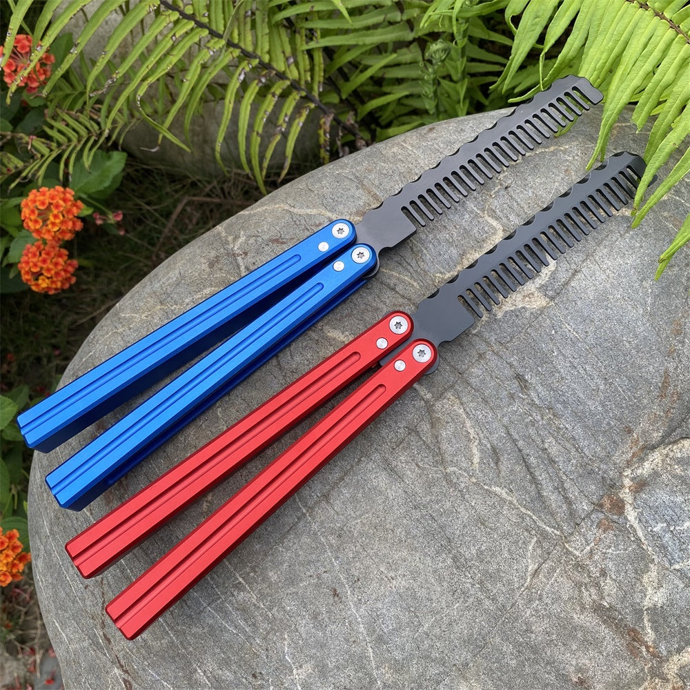 CNC Cutting High-End Balisong Comb Butterfly Knife Trainer - Tophatter Daily Deals