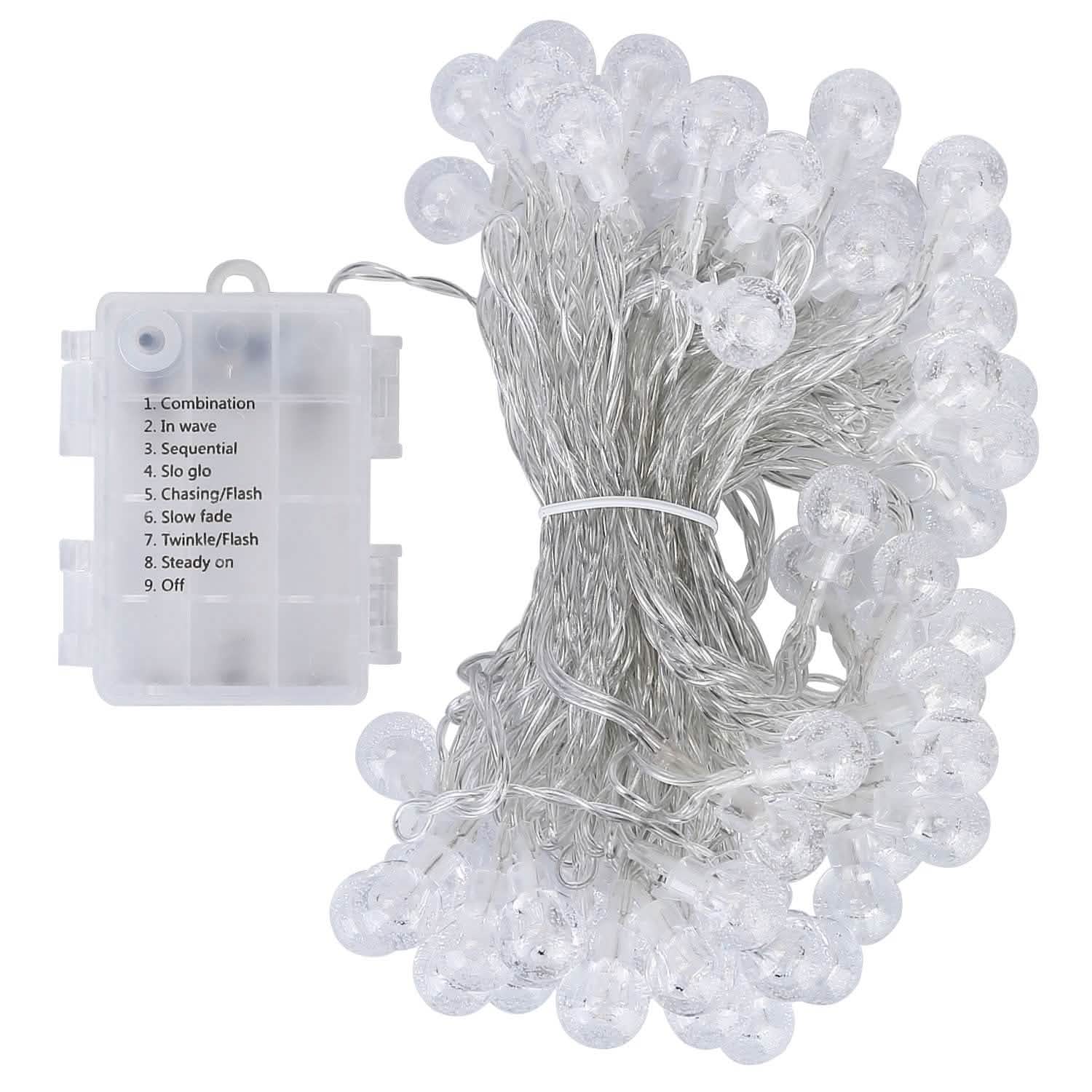 Ball LED Globe String Lights Battery String & Fairy Lights - Tophatter Daily Deals