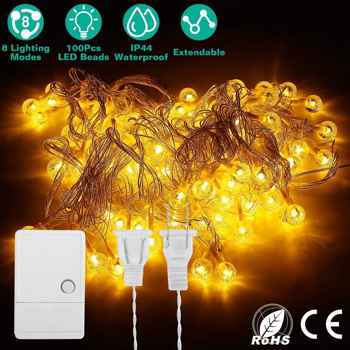 Ball LED Globe String Lights LED String Lights - Tophatter Daily Deals