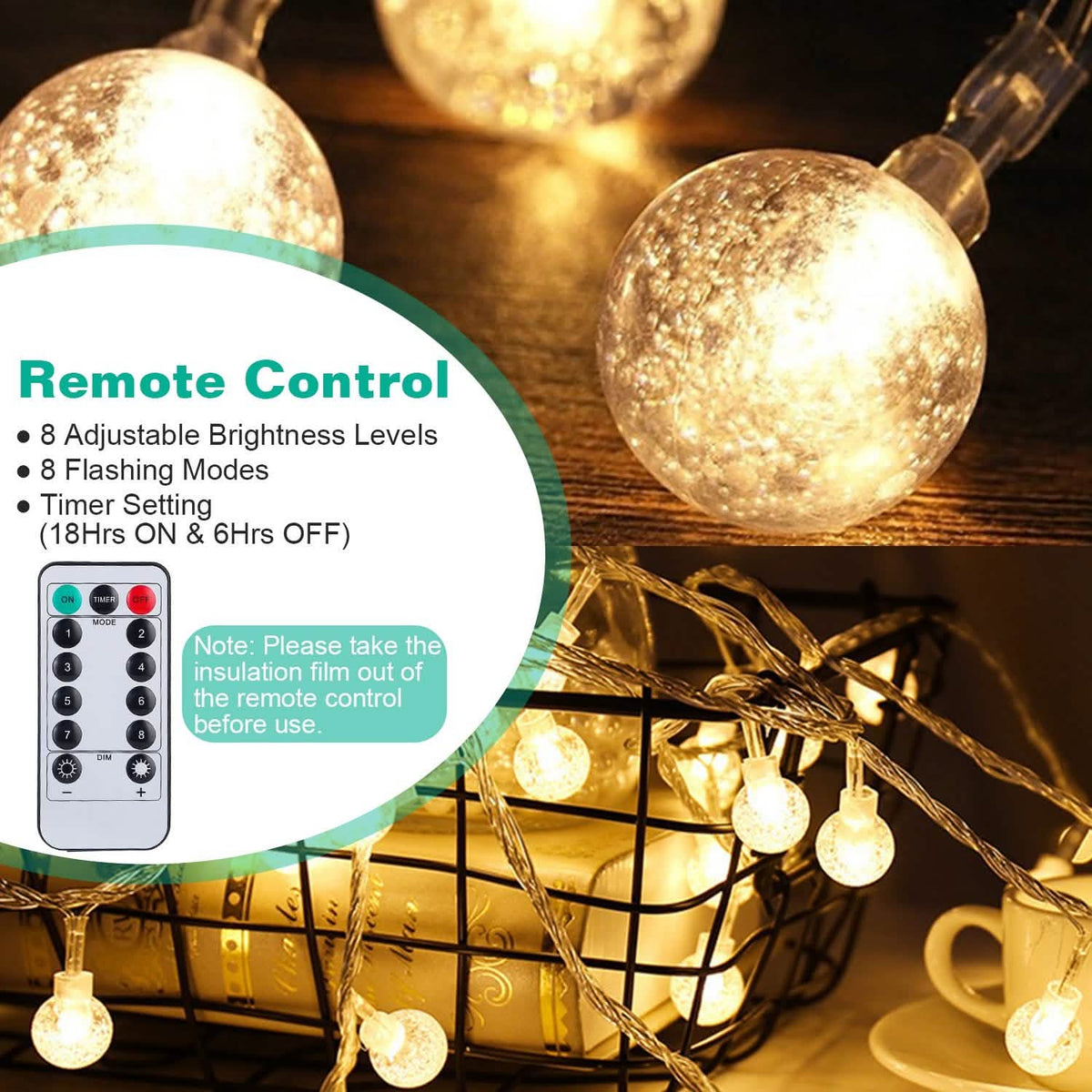 Ball LED Globe String Lights LED String Lights - Tophatter Daily Deals