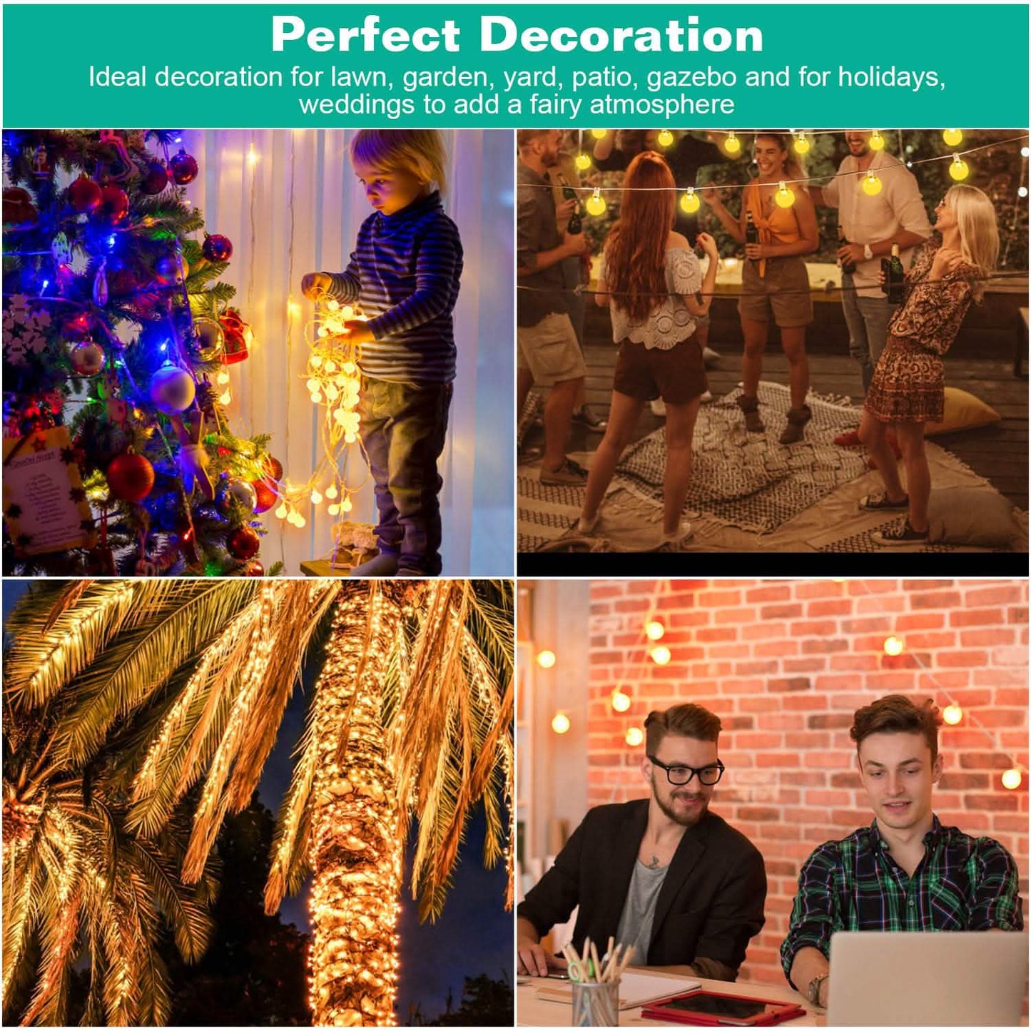Ball LED Globe String Lights String & Fairy Lights - Tophatter Daily Deals