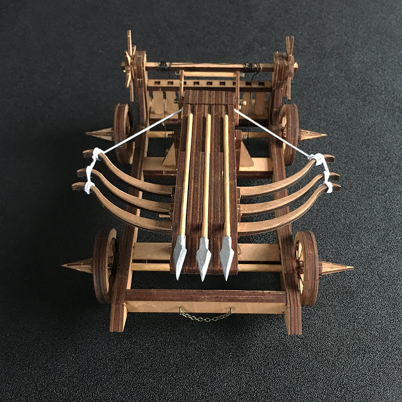 AM020 Wuhou Chariot Three Kingdoms Zhuge Liang Three Arrows Crossbow Ballista 3D Mechanical Model Kit - Tophatter Daily Deals