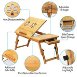 Bamboo Breakfast Serving Laptop Desk Computer Accessories - Tophatter Daily Deals