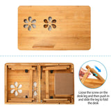 Bamboo Breakfast Serving Laptop Desk Computer Accessories - Tophatter Daily Deals