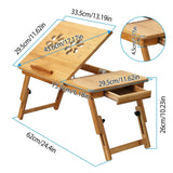 Bamboo Breakfast Serving Laptop Desk Computer Accessories - Tophatter Daily Deals