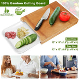 Bamboo Cutting Board with Sliding Draw Tray Kitchen Tools & Gadgets - Tophatter Daily Deals
