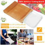 Bamboo Cutting Board with Sliding Draw Tray Kitchen Tools & Gadgets - Tophatter Daily Deals