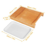 Bamboo Cutting Board with Sliding Draw Tray Kitchen Tools & Gadgets - Tophatter Daily Deals