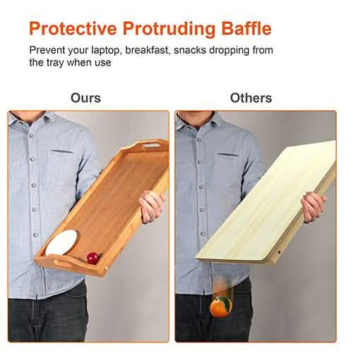 Bamboo Folding Bed Tray Table Kitchen Tools & Gadgets - Tophatter Daily Deals