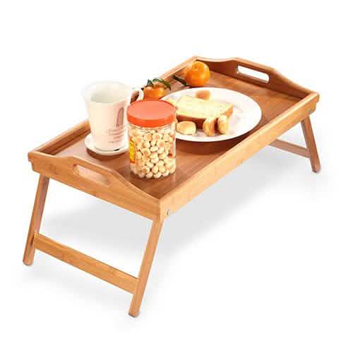 Bamboo Folding Bed Tray Table Kitchen Tools & Gadgets - Tophatter Daily Deals