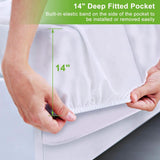 Bamboo Mattress Protector Hypoallergenic Waterproof Mattress Pad Cover Bedding - Tophatter Daily Deals