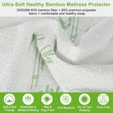 Bamboo Mattress Protector Hypoallergenic Waterproof Mattress Pad Cover Bedding - Tophatter Daily Deals