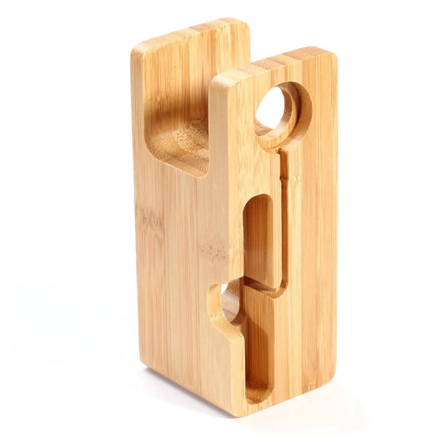 Bamboo Wood Charging Stand for Apple Watch Mobile Accessories - Tophatter Daily Deals