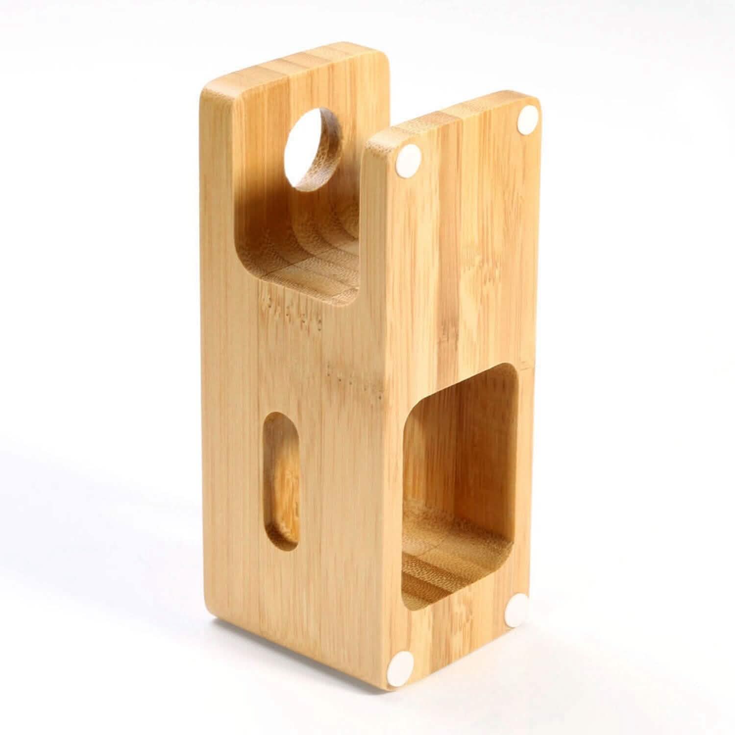 Bamboo Wood Charging Stand for Apple Watch Mobile Accessories - Tophatter Daily Deals