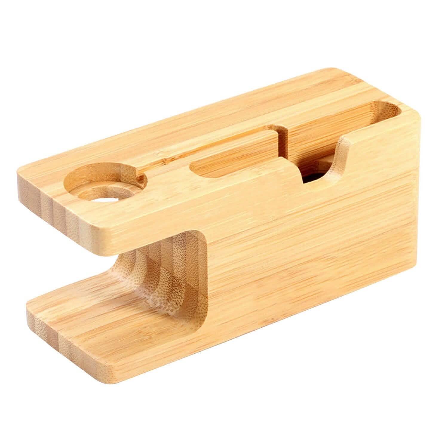 Bamboo Wood Charging Stand for Apple Watch Mobile Accessories - Tophatter Daily Deals