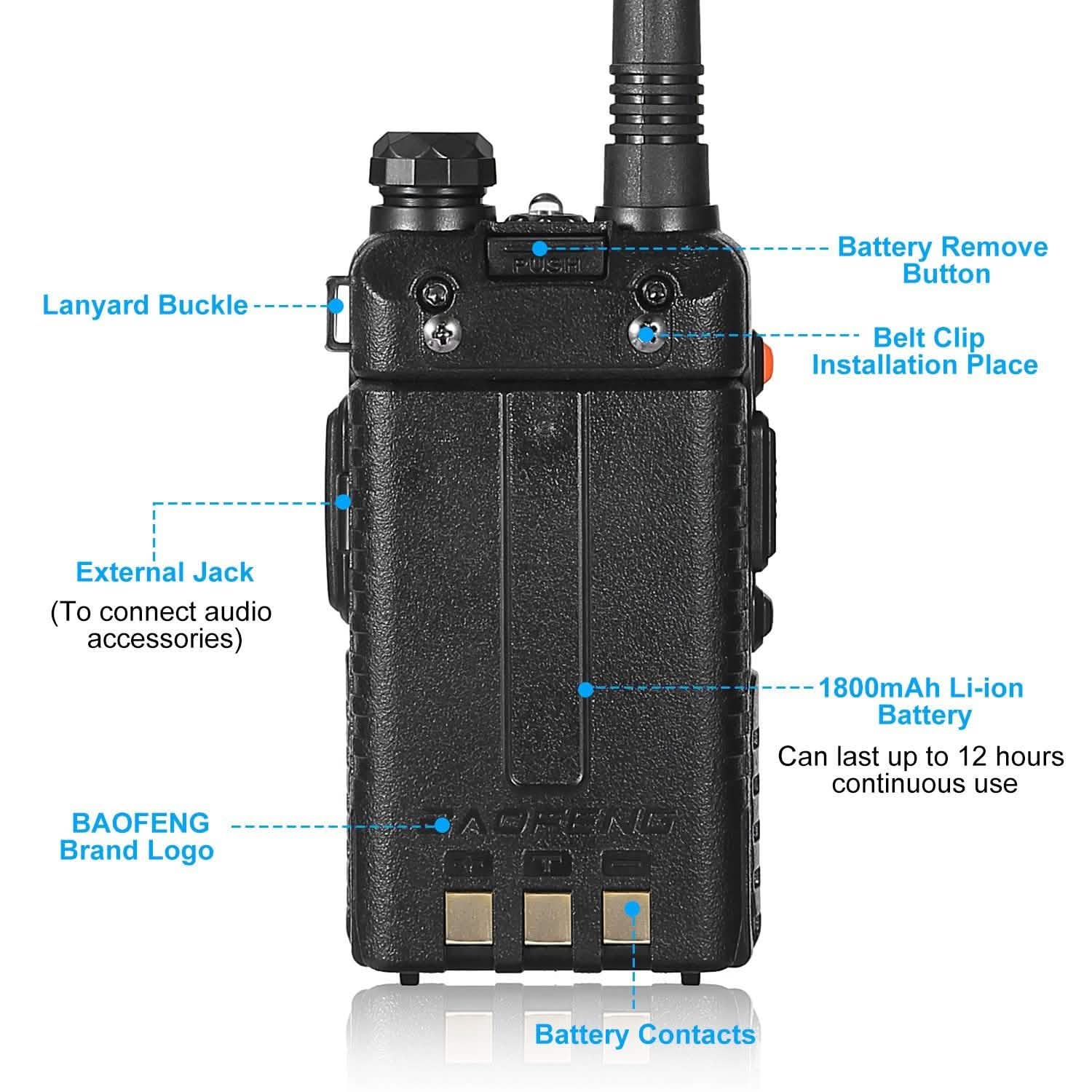 BaoFeng UV-5R 5W Walkie Talkie Outdoor Recreation - Tophatter Daily Deals