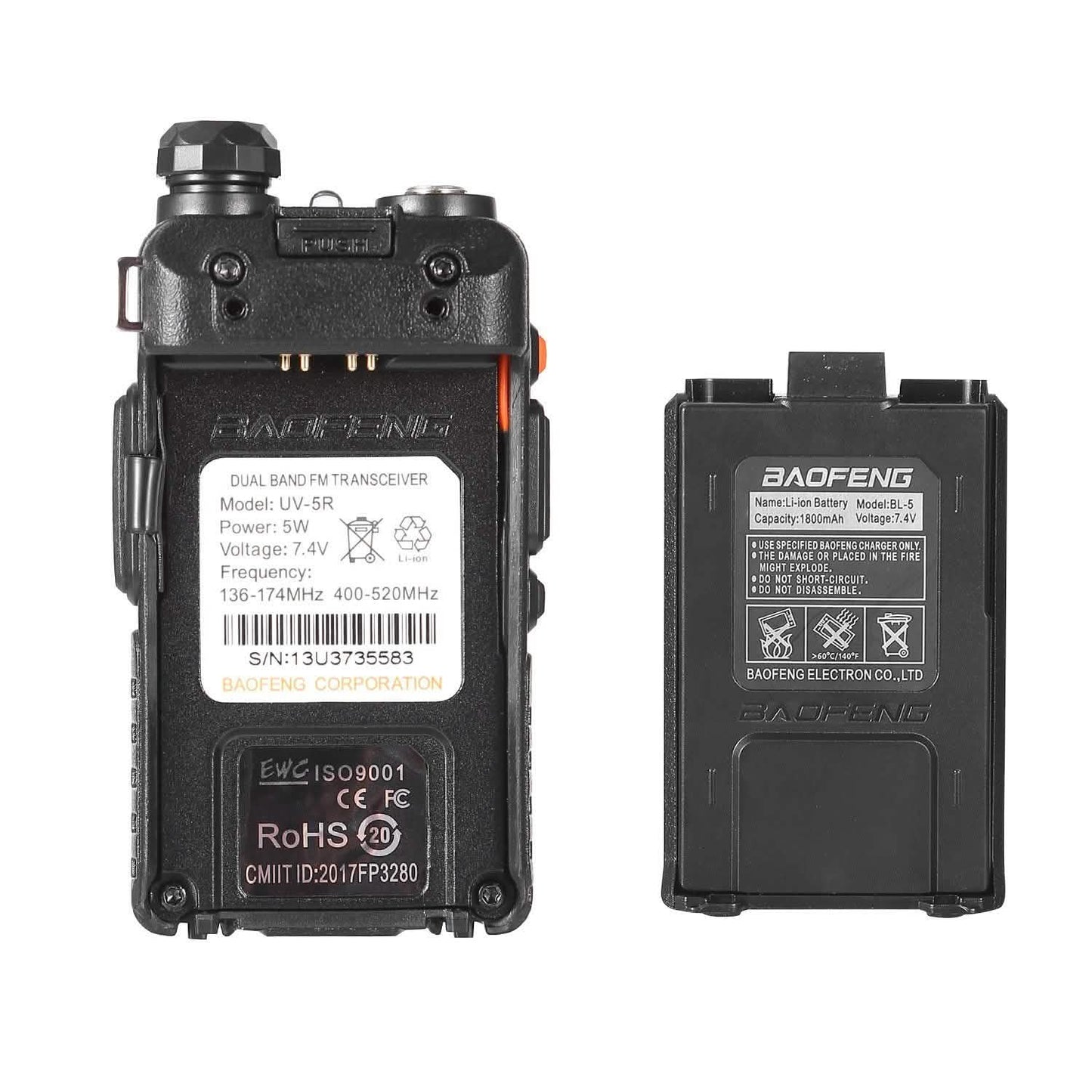 BaoFeng UV-5R 5W Walkie Talkie Outdoor Recreation - Tophatter Daily Deals