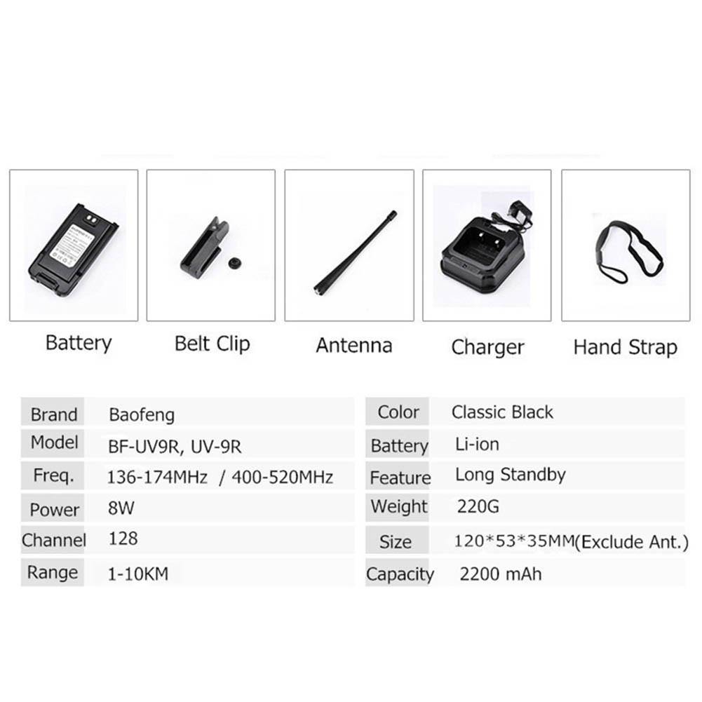 BAOFENG UV-9R UHF/VHF TRANSCEIVER RADIO - Tophatter's Army Deals GADGETS - Tophatter Daily Deals