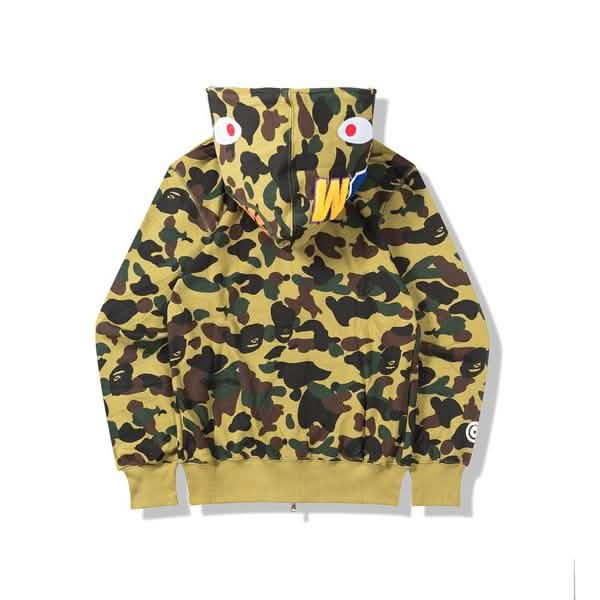 Camouflage Thin Hooded Zipper Jacket Shark Jacket Green Men's Outerwear - Tophatter Daily Deals