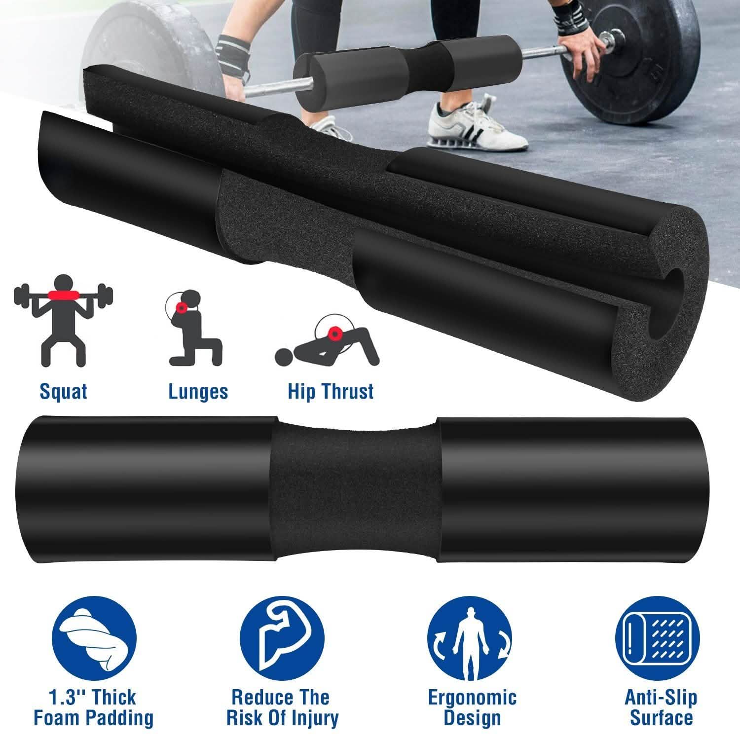 Barbell Pad Support Squat Bar Foam Cover Fitness & Exercise - Tophatter Daily Deals