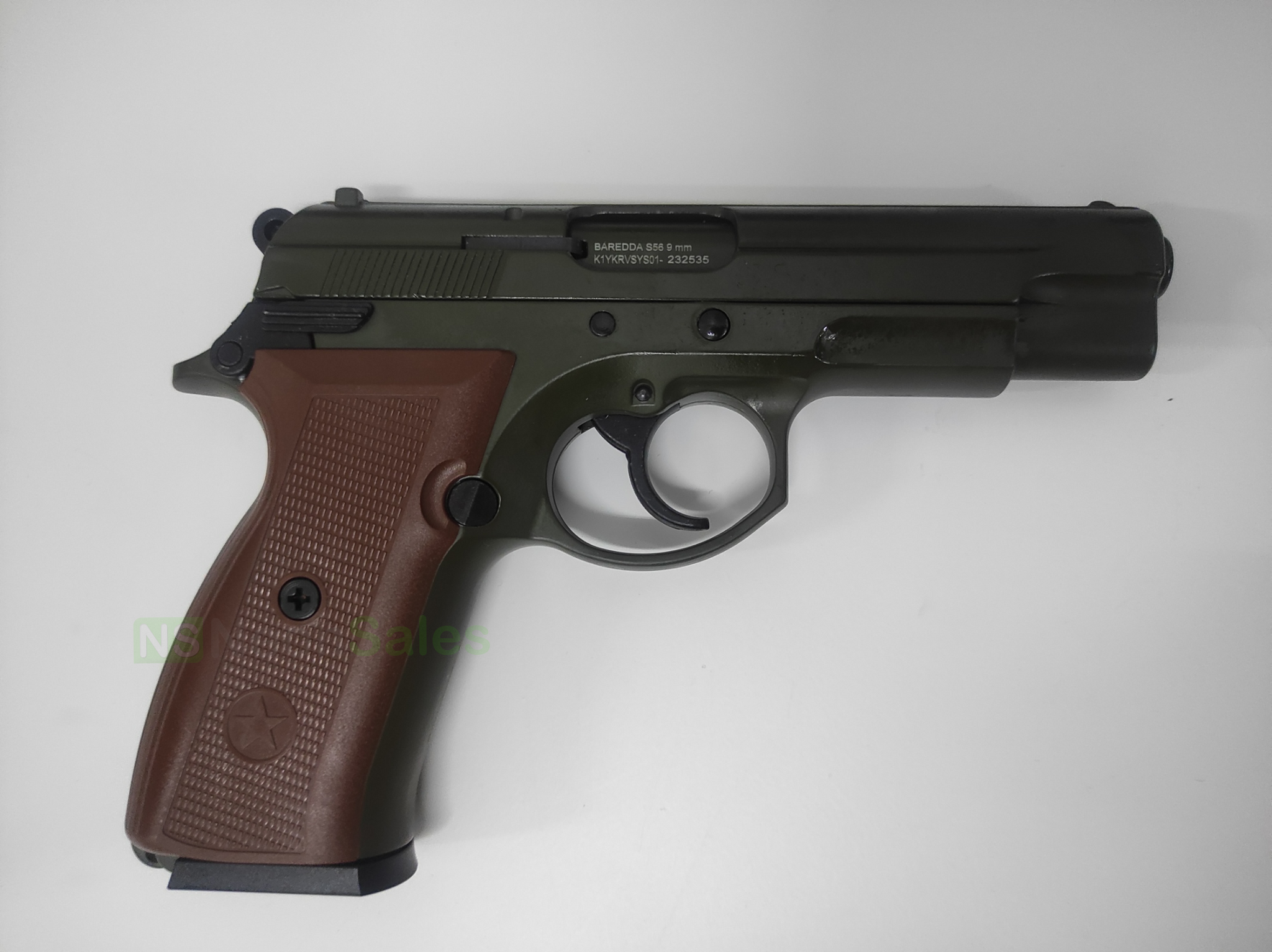 BAREDDA S56 - SET OF BROWN GRIPS - Tophatter's Army Deals BLANK GUNS - Tophatter Daily Deals