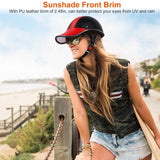 Baseball Cap Anti-UV Cycling Motorcycle Hat Leather Helmet Outdoor Recreation - Tophatter Daily Deals