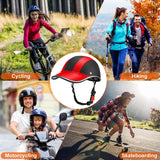 Baseball Cap Anti-UV Cycling Motorcycle Hat Leather Helmet Outdoor Recreation - Tophatter Daily Deals