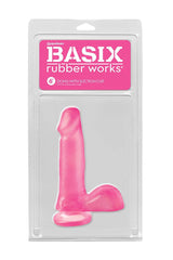 Pipedream - Basix Rubber Works - Dong with Suction Cup - 6 Inch - Pink Sex Toy - Tophatter Daily Deals