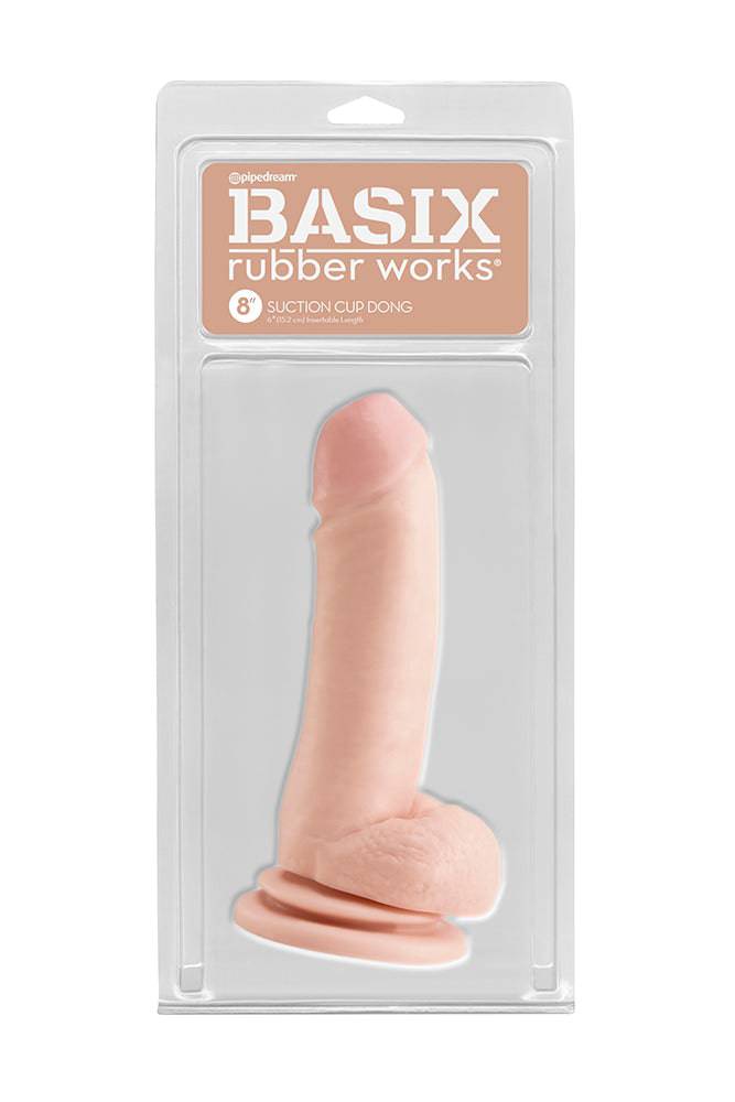 Pipedream - Basix Rubber Works - Suction Cup Dong - 8 Inch - Beige Sex Toy - Tophatter Daily Deals