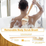 Bath Brush 15" Shower Body Back Scrubber Bath - Tophatter Daily Deals