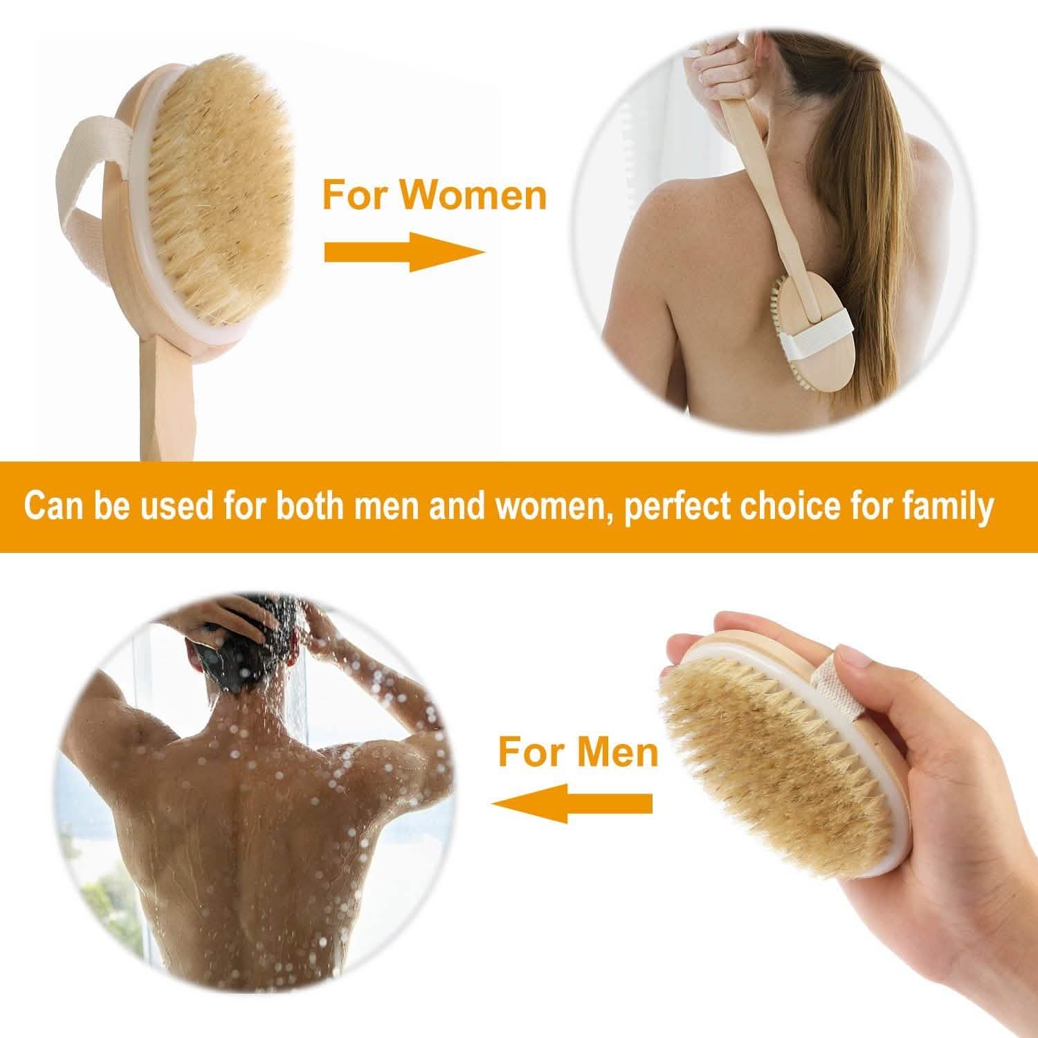 Bath Brush 15" Shower Body Back Scrubber Bath - Tophatter Daily Deals