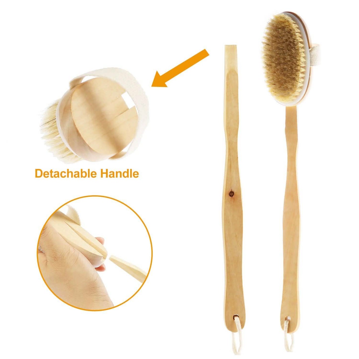 Bath Brush 15" Shower Body Back Scrubber Bath - Tophatter Daily Deals