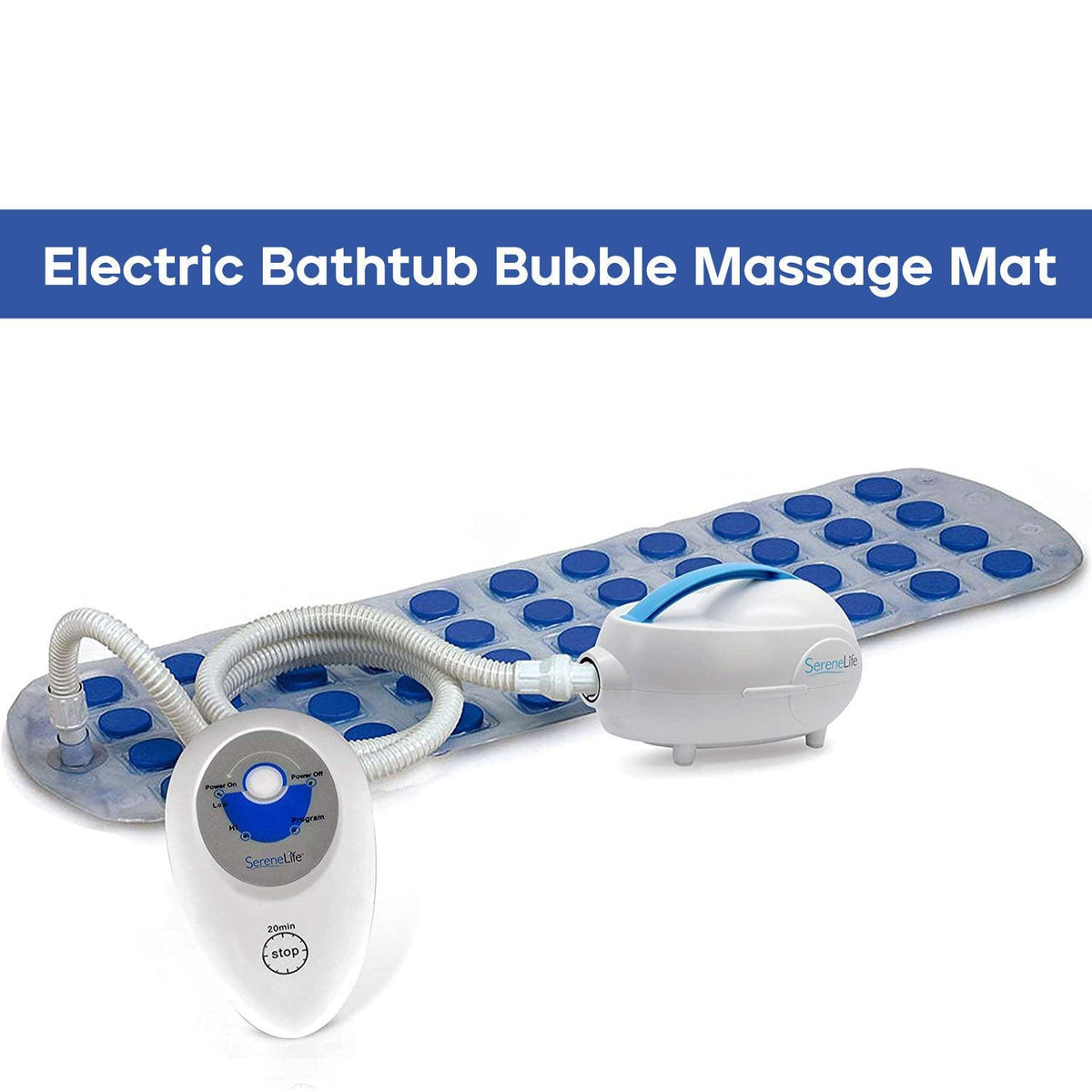 Bubble Mat for Bathtub - Electric Portable Spa Bubble Bath Massager | Thermal Spa Waterproof Non-Slip Mat with Suction Cup Bathtubs - Tophatter Daily Deals