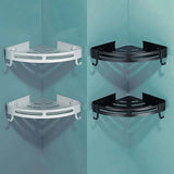 Bathroom Shelf Space Aluminum Wall Mount Triangle Shower Corner Storage Rack Bath - Tophatter Daily Deals