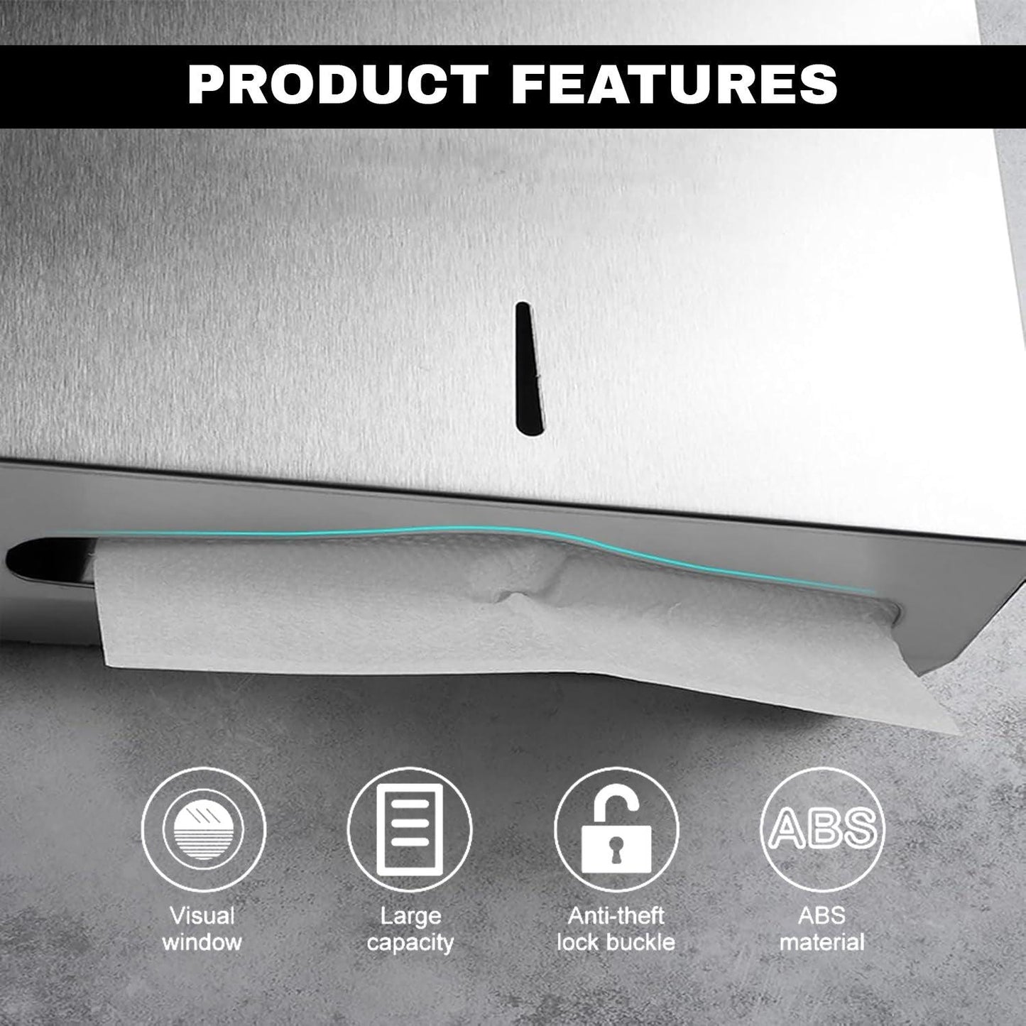 Bathroom Tissue Dispenser - Hand Paper Towel Dispenser Home Toilet Holder Wall Mounted Bathroom Tissue Box Home - Tophatter Daily Deals