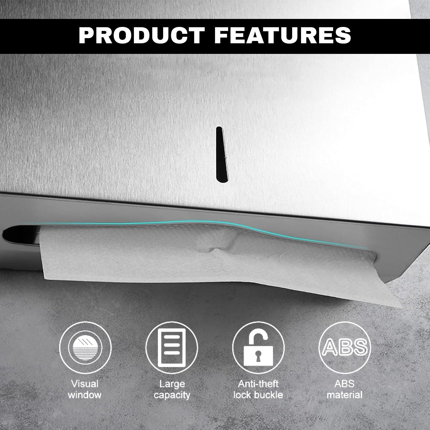 Bathroom Tissue Dispenser - Hand Paper Towel Dispenser Home Toilet Holder Wall Mounted Bathroom Tissue Box Home - Tophatter Daily Deals