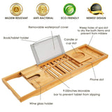 Bathtub Caddy Tray Crafted Bamboo Bath - Tophatter Daily Deals