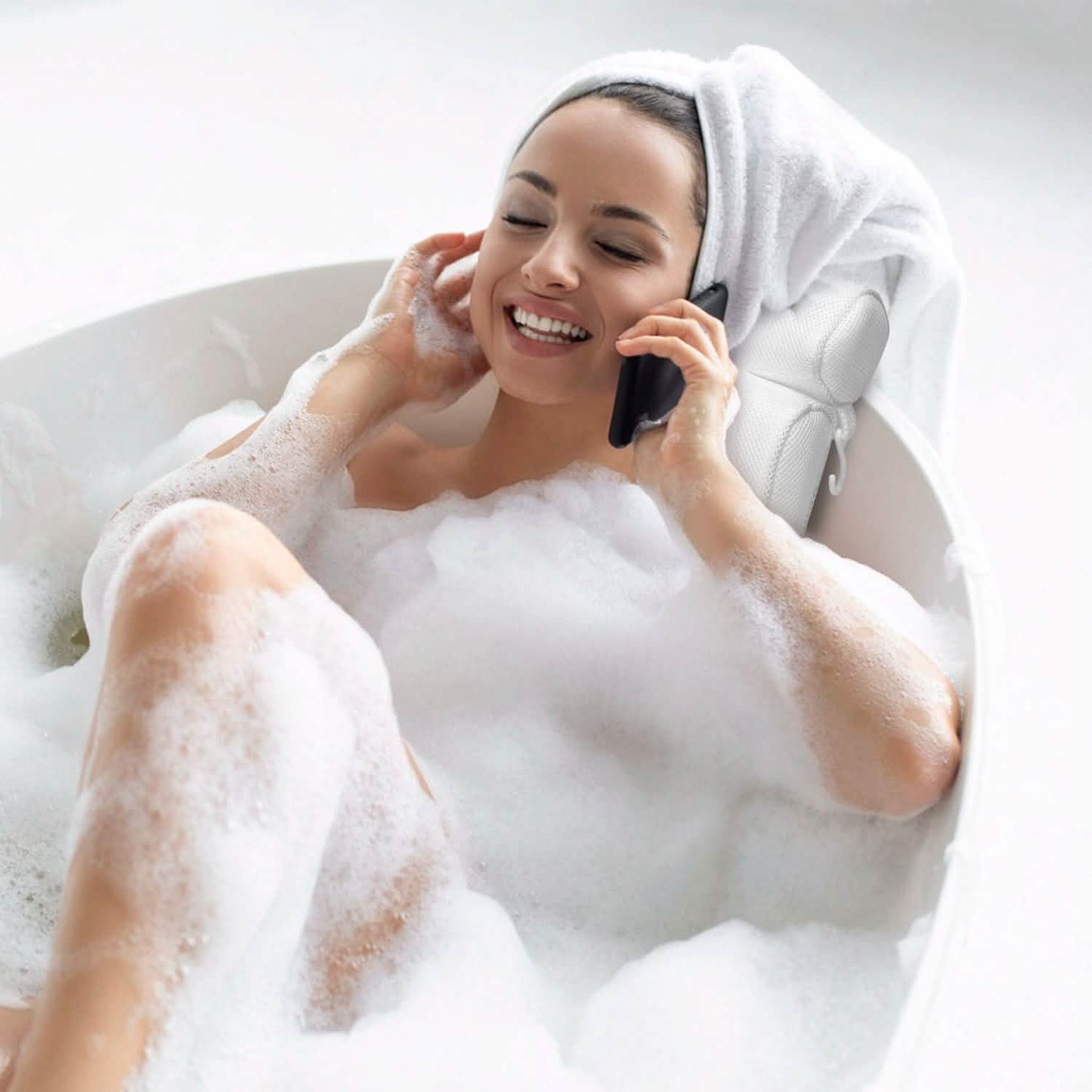Bathtub Pillow Suction Cup Bath Pillow Air Mesh Bath - Tophatter Daily Deals