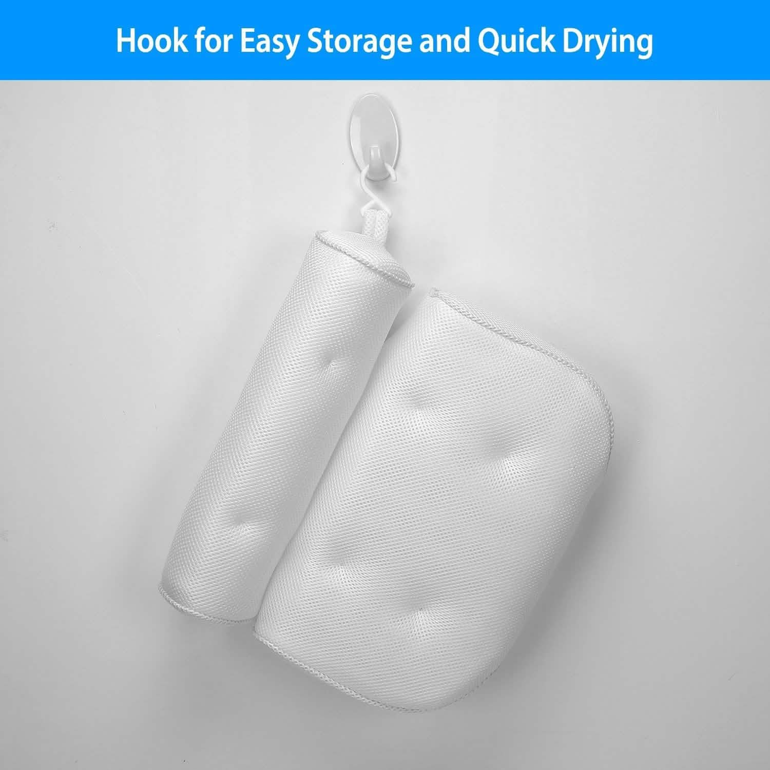 Bathtub Pillow Suction Cup Bath Pillow Air Mesh Bath - Tophatter Daily Deals