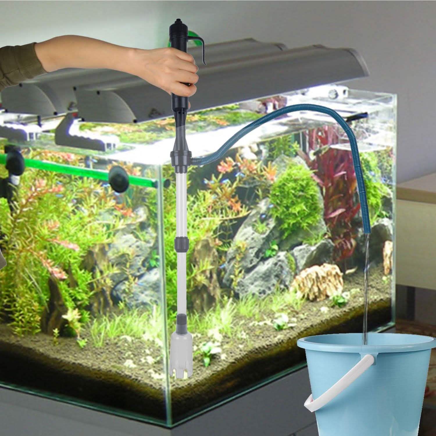 Battery-Operated Aquarium Vacuum Gravel Cleaner Pet Supplies - Tophatter Daily Deals