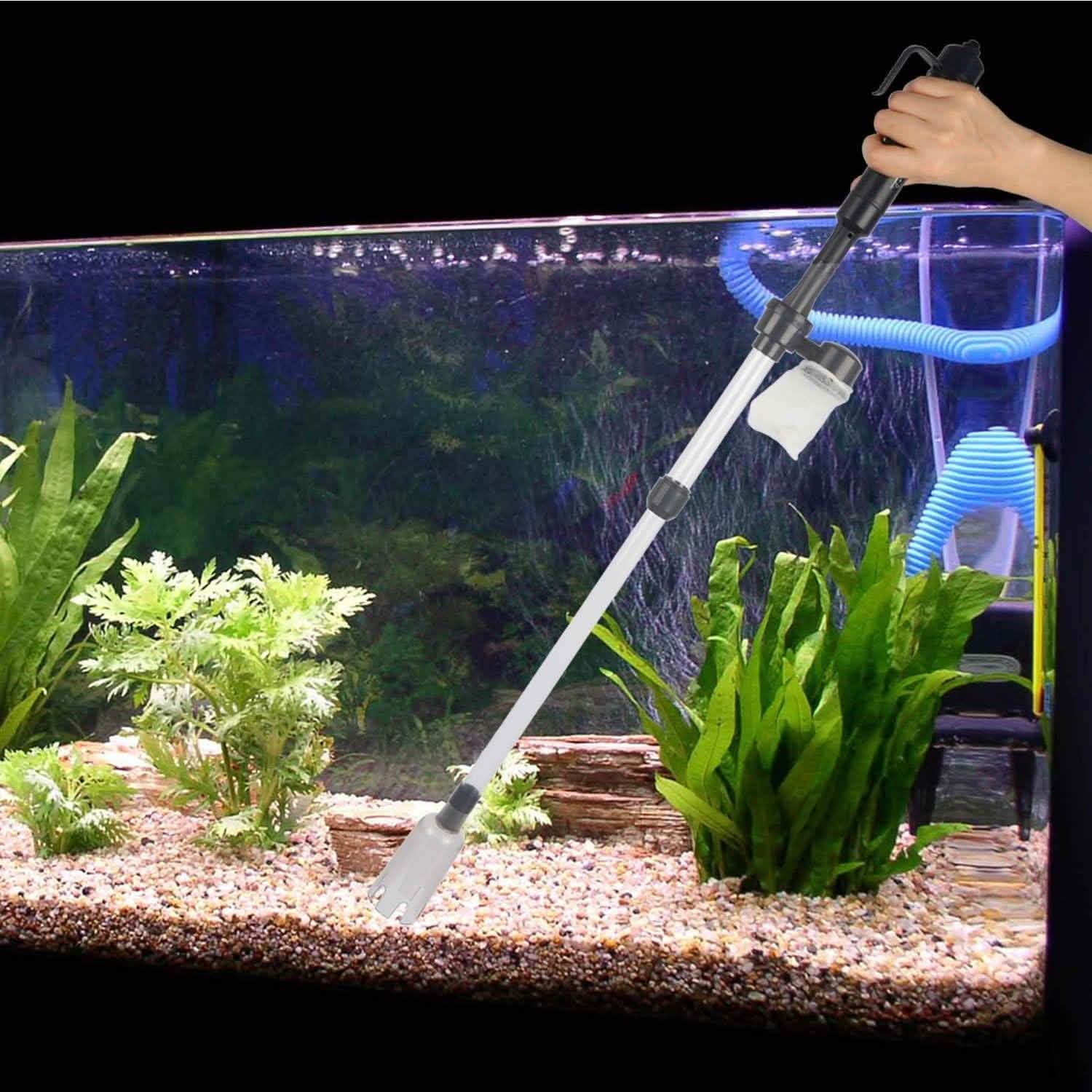 Battery-Operated Aquarium Vacuum Gravel Cleaner Pet Supplies - Tophatter Daily Deals