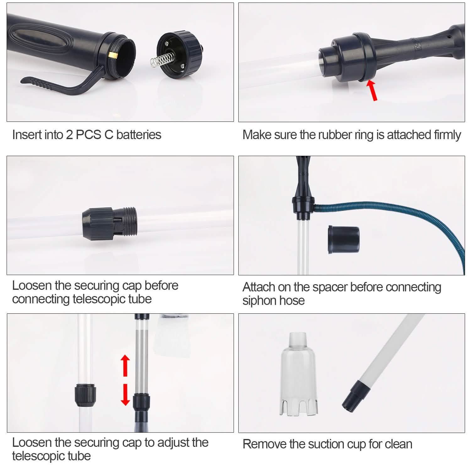 Battery-Operated Aquarium Vacuum Gravel Cleaner Pet Supplies - Tophatter Daily Deals