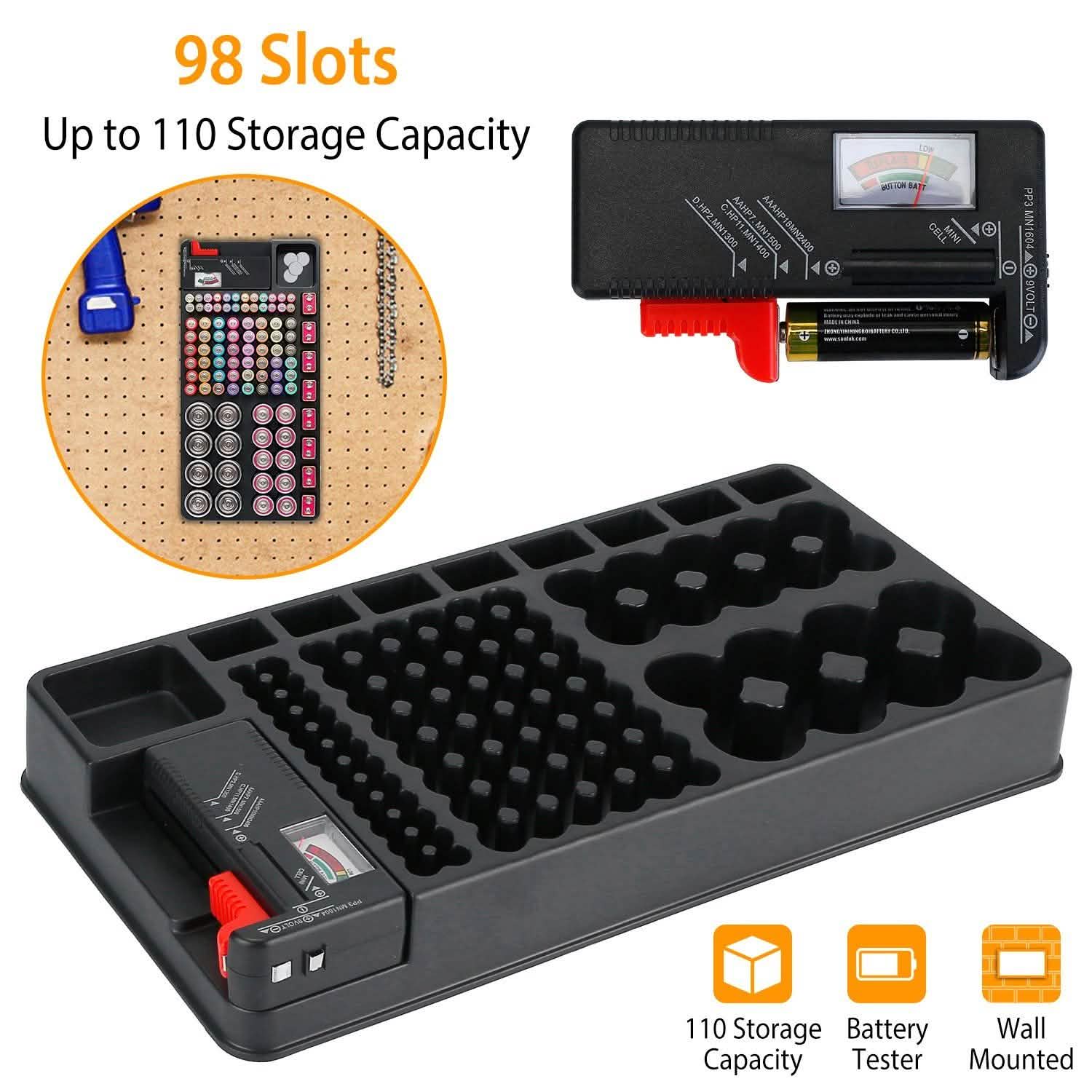Battery Organizer Storage Case Batteries & Power Accessories - Tophatter Daily Deals