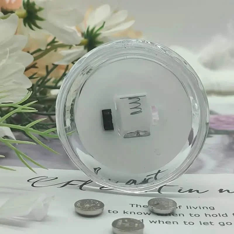 Battery-Powered LED Candle Lamp With Rose Pattern Refraction Halo Projection Indoor Lighting - Tophatter Daily Deals