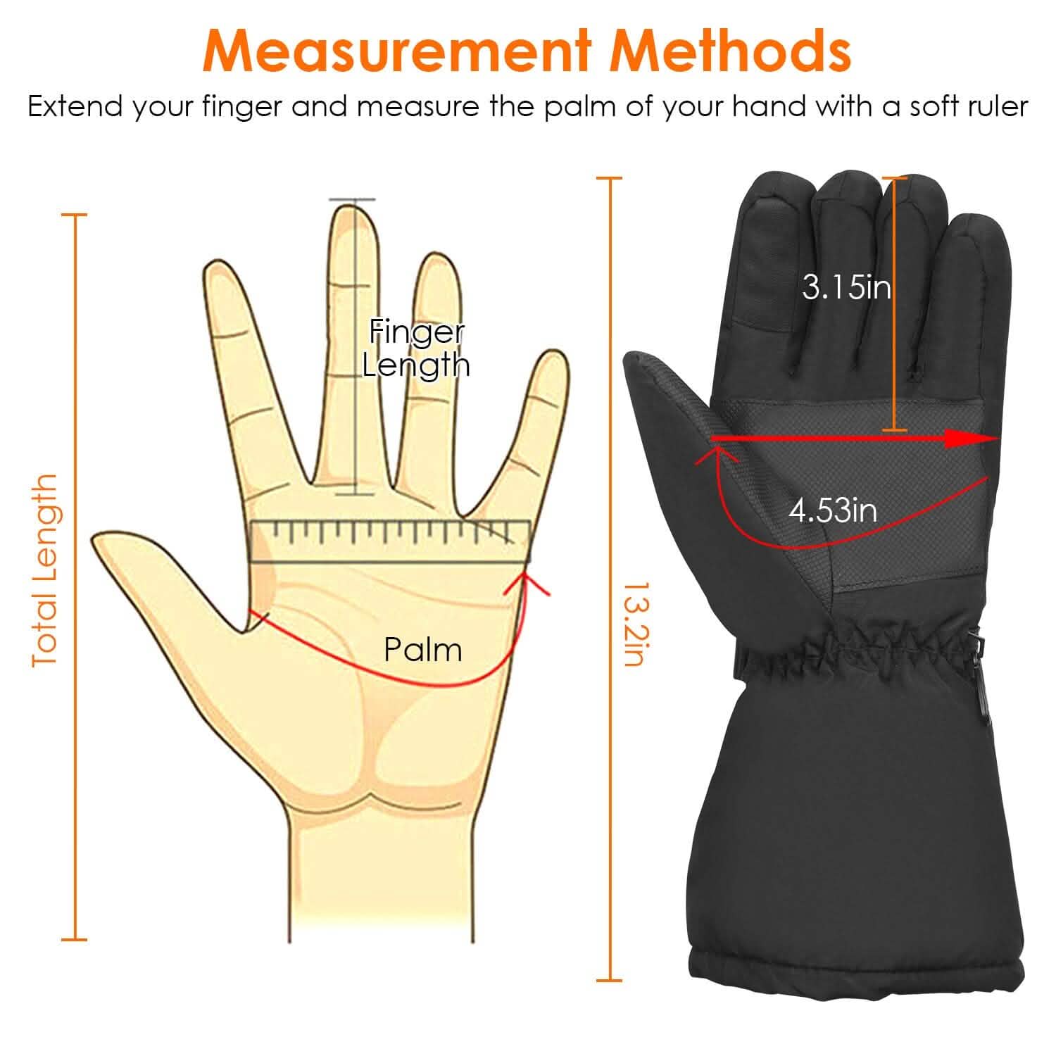 Battery Powered USB Touchscreen Thermal Gloves Outdoor Recreation - Tophatter Daily Deals