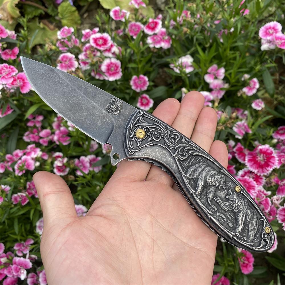 Brown Bear 3D Relief Folding Knife - Tophatter Daily Deals