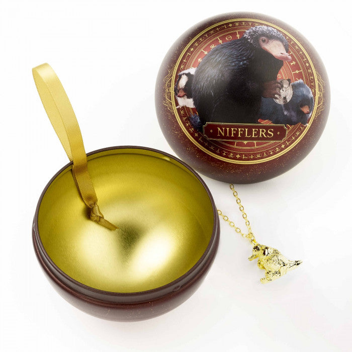 Fantastic Beasts Niffler Christmas Gift Bauble inc. Necklace Hanging Ornament - Tophatter Daily Deals